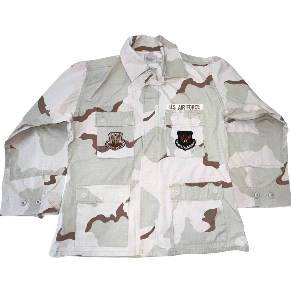 UNICOR US Air Force Desert Camouflage‎ Combat Coat Large Regular Tan Vintage